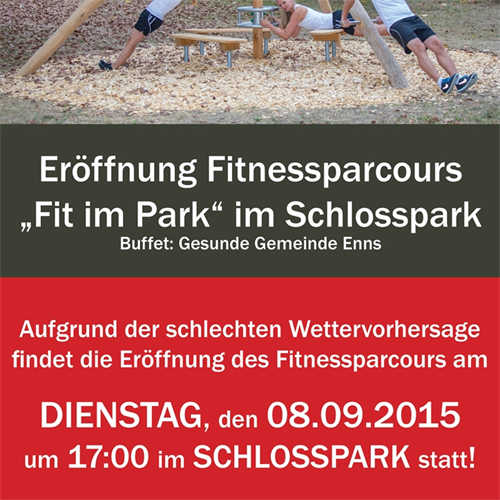 Eröffnung des Ennser Fitnessparcours im Schlosspark