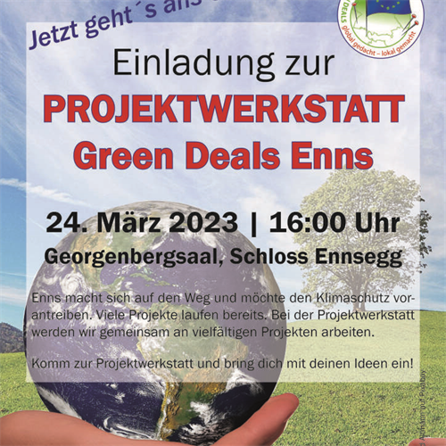 Einladung Projektwerkstatt Green Deals Enns