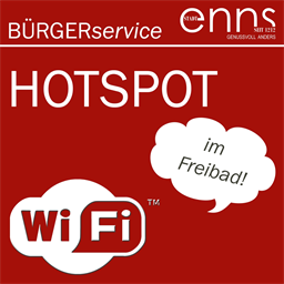 Kostenloser W-LAN Hotspot jetzt auch im Ennser Freibad!